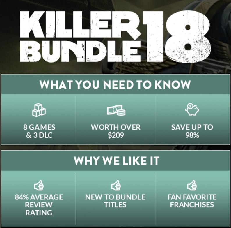 8 games and 3 DLC in NEW Killer Bundle 18, 8 games and 3 DLC in NEW Killer Bundle 18 &#038; More, Gamingdevicesdepot.com